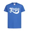 Детская футболка Yoga lettering Ярко-синий фото