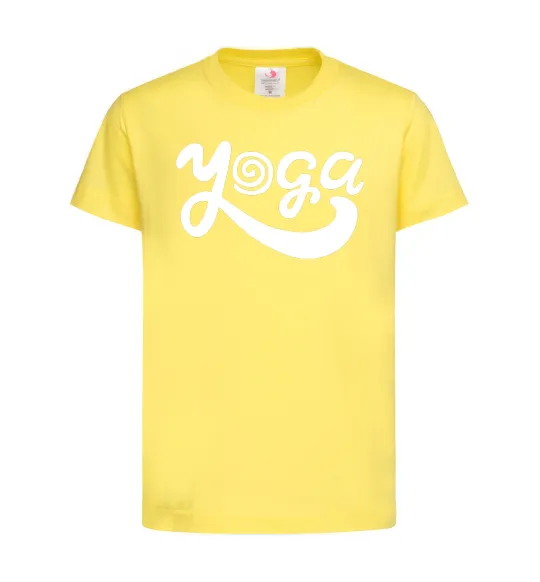 Детская футболка Yoga lettering Лимонный фото