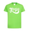Детская футболка Yoga lettering Лаймовый фото