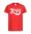 Детская футболка Yoga lettering Красный фото