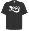 Футболка Оверсайз Yoga lettering Чорний фото