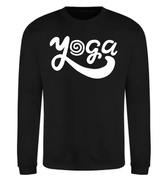 Світшот Yoga lettering Чорний фото