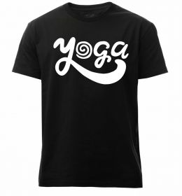 Мужская премиум футболка Yoga lettering
