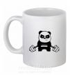 Чашка керамическая Strong panda Белый фото