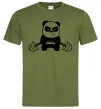 Мужская футболка Strong panda Оливковый Мужская футболка Strong panda Оливковый фото