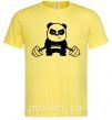 Мужская футболка Strong panda Лимонный фото