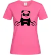 Жіноча футболка Strong panda Яскраво-рожевий фото