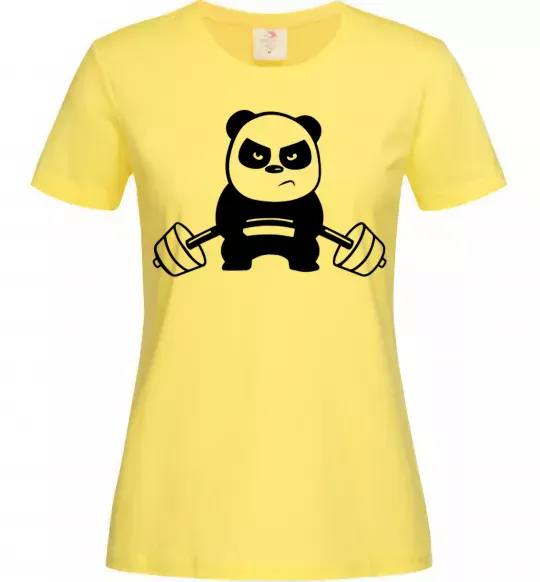 Жіноча футболка Strong panda Лимонний фото