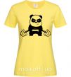 Женская футболка Strong panda Лимонный фото