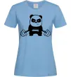 Жіноча футболка Strong panda Блакитний фото