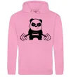 Мужская толстовка (худи) Strong panda Розовый фото