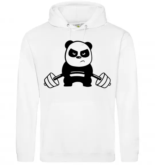 Жіноча толстовка (худі) Strong panda Білий фото