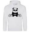 Жіноча толстовка (худі) Strong panda Сірий меланж Жіноча толстовка (худі) Strong panda Сірий меланж фото