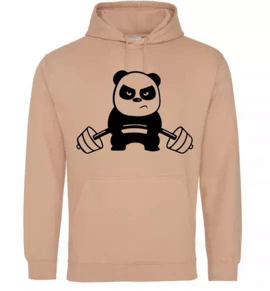 Жіноча толстовка (худі) Strong panda Пісочний фото