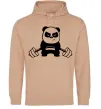 Жіноча толстовка (худі) Strong panda Пісочний Жіноча толстовка (худі) Strong panda Пісочний фото