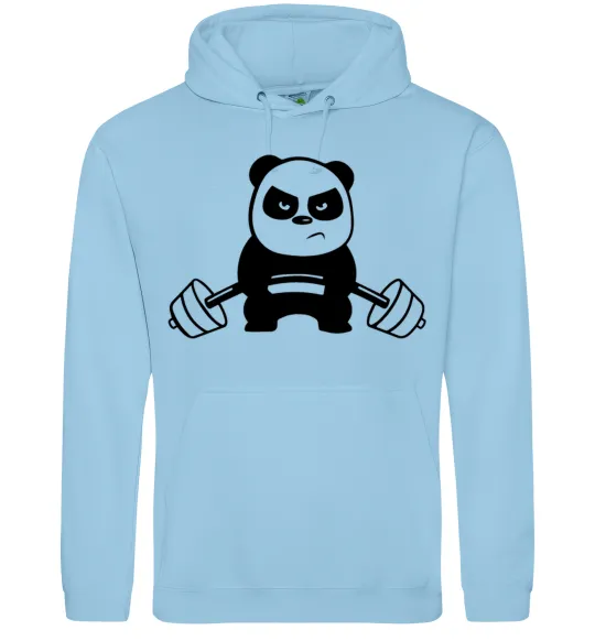 Женская толстовка (худи) Strong panda Голубой фото