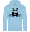 Женская толстовка (худи) Strong panda Голубой фото