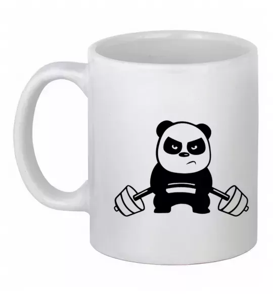 Чашка керамічна Strong panda Білий фото