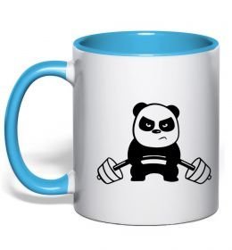 Чашка з кольоровою ручкою Strong panda