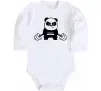 Детский боди Strong panda Белый фото
