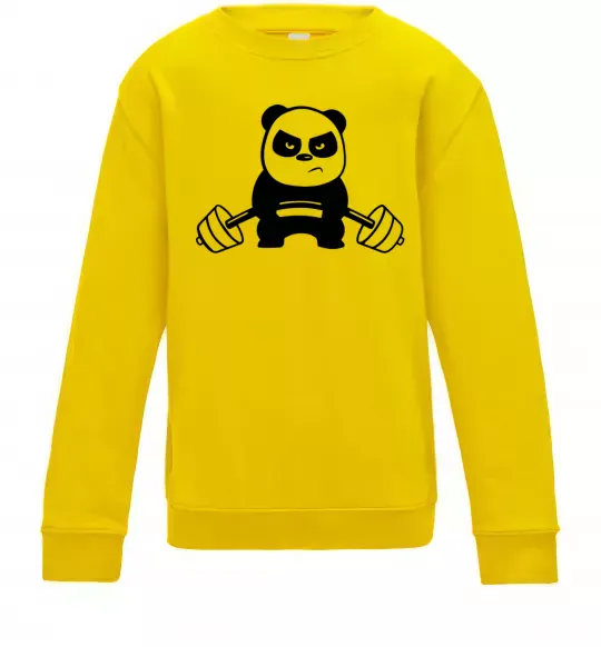 Дитячий світшот Strong panda Сонячно жовтий фото