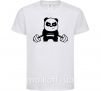 Детская футболка Strong panda Белый фото