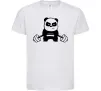 Детская футболка Strong panda Белый фото