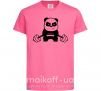 Дитяча футболка Strong panda Яскраво-рожевий фото