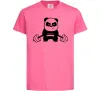 Детская футболка Strong panda Ярко-розовый фото