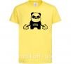 Дитяча футболка Strong panda Лимонний фото