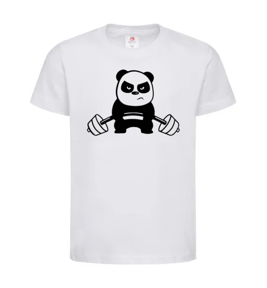 Дитяча футболка Strong panda Білий фото