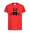 Дитяча футболка Strong panda Червоний фото