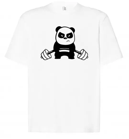 Футболка Оверсайз Strong panda Білий фото