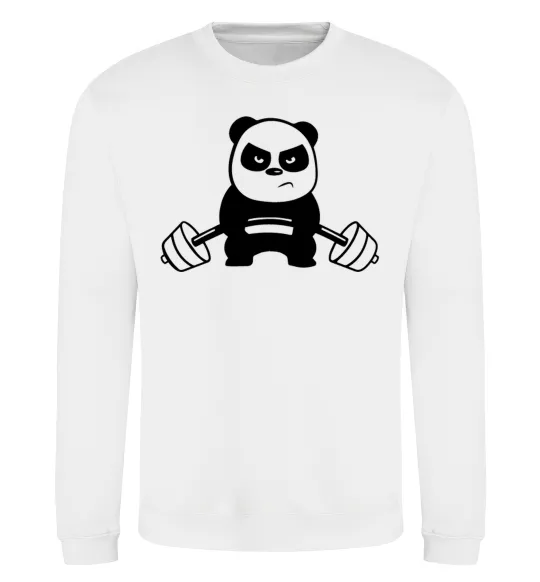 Світшот Strong panda Білий фото