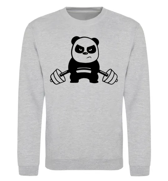 Світшот Strong panda Сірий меланж фото