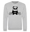Світшот Strong panda Сірий меланж фото
