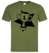 Мужская футболка Кубок переможця Оливковый Мужская футболка Кубок переможця Оливковый фото