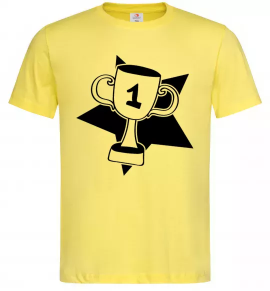 Мужская футболка Кубок переможця Лимонный фото