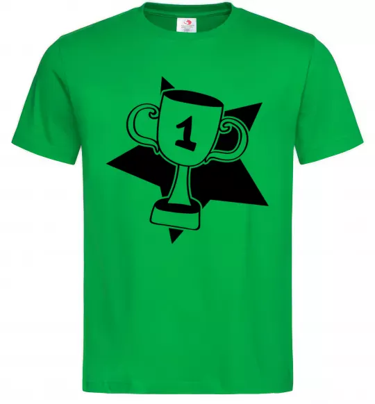 Мужская футболка Кубок переможця Зеленый фото