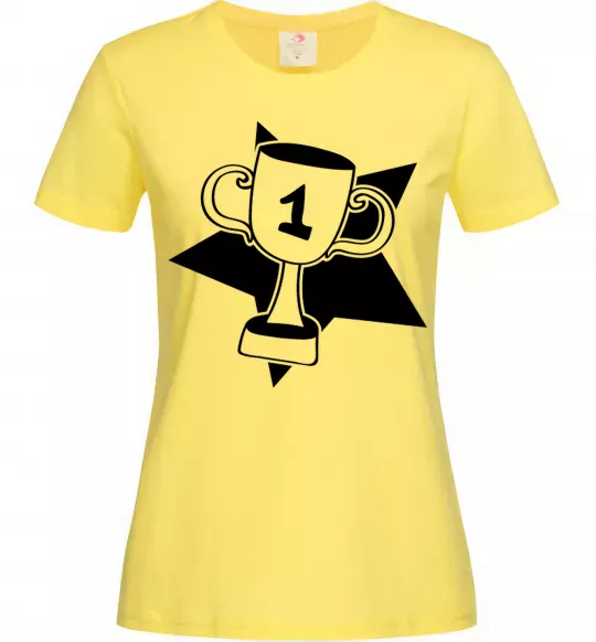 Женская футболка Кубок переможця Лимонный фото