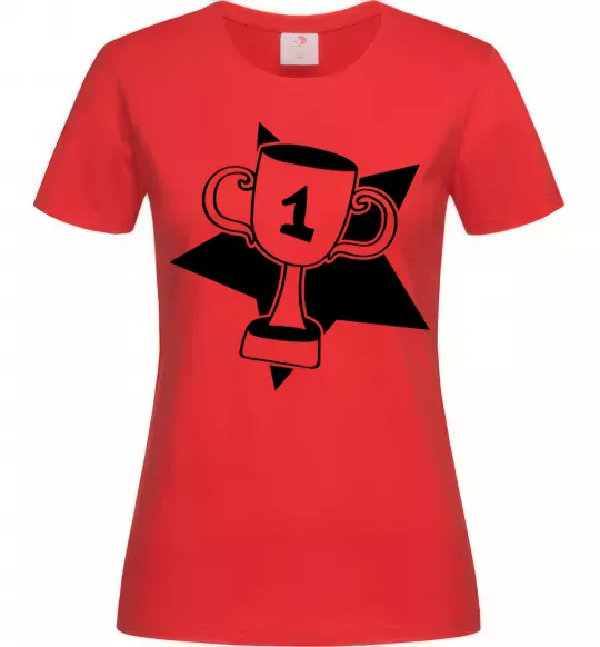 Женская футболка Кубок переможця Красный фото