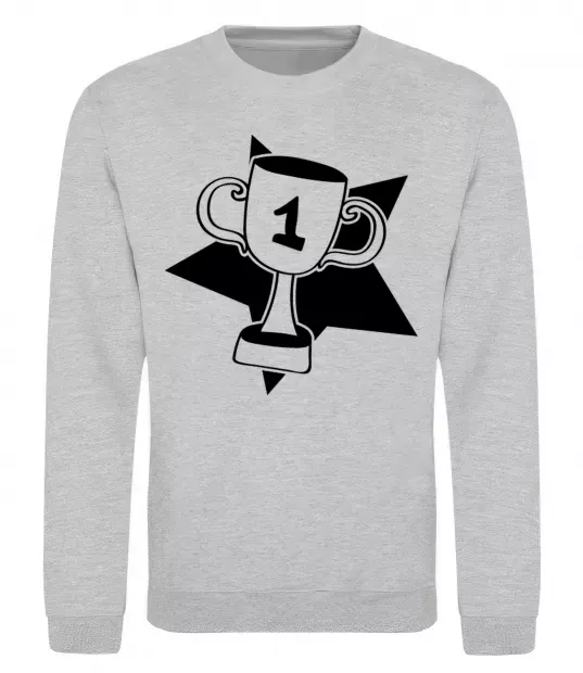 Свитшот Кубок переможця Серый меланж фото