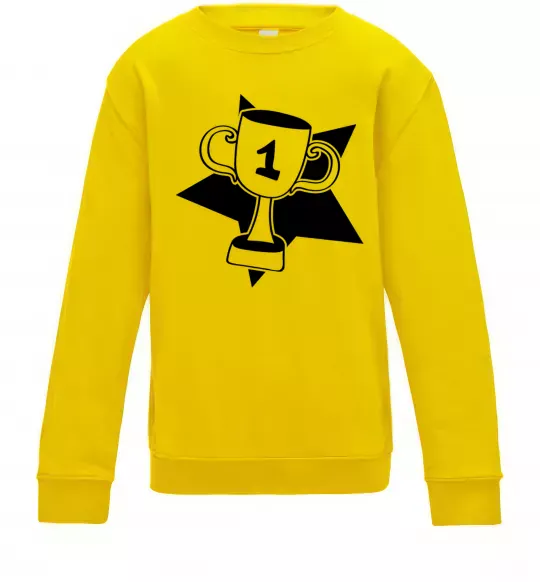 Детский Свитшот Кубок переможця Солнечно желтый фото