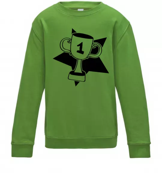 Детский Свитшот Кубок переможця Лаймовый фото