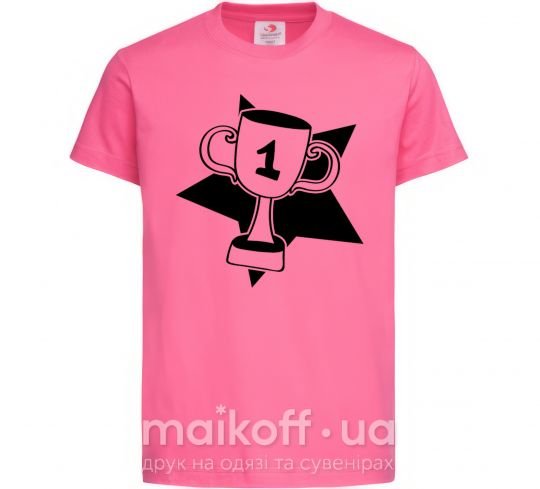 Детская футболка Кубок победителя Ярко-розовый фото