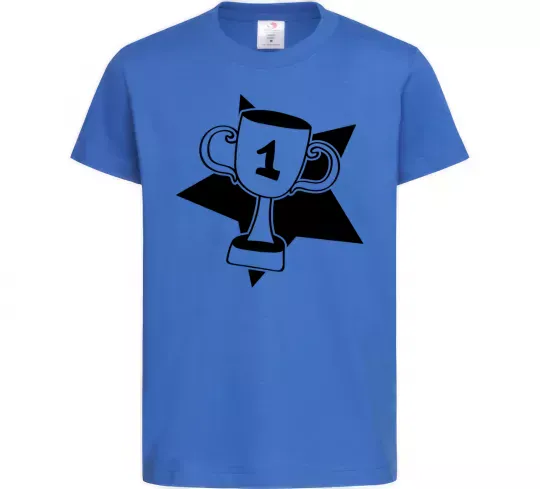 Дитяча футболка Кубок переможця Яскраво-синій фото