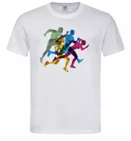 Чоловіча футболка Бігуни Білий фото