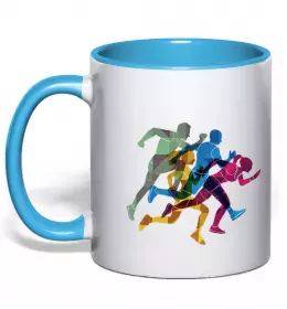 Чашка з кольоровою ручкою