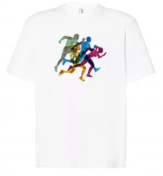 Футболка Оверсайз Бігуни Белый фото