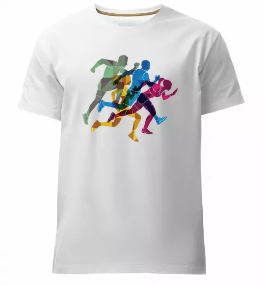 Мужская премиум футболка Бігуни Белый фото